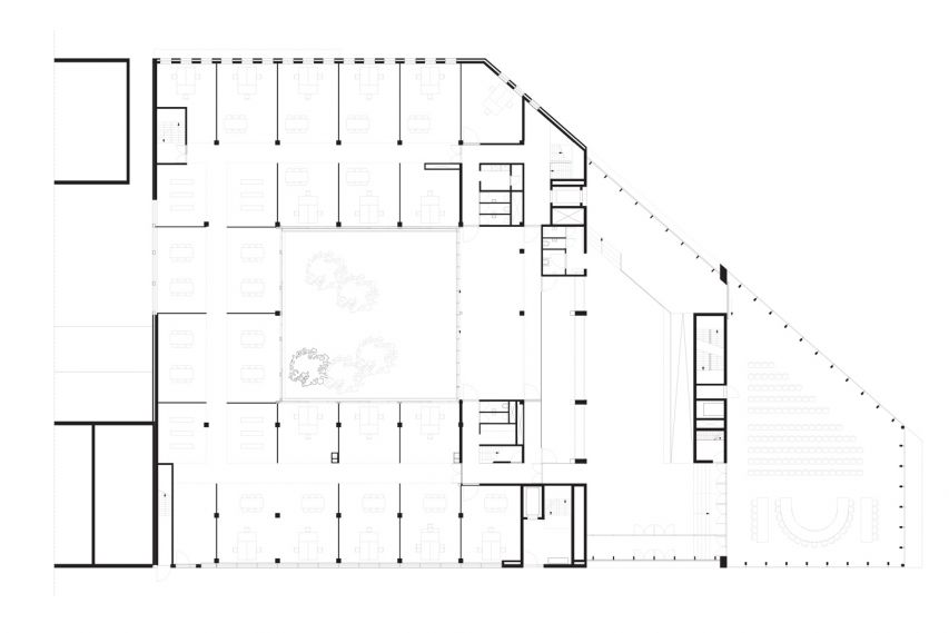 Bekkering Adams Architecten - Maashaven - Feijenoord town hall - plattegrond 1e verdieping